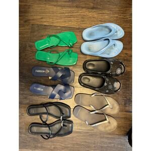 Six pairs of Size 8 Shoes - Flip-Flops/Sandals